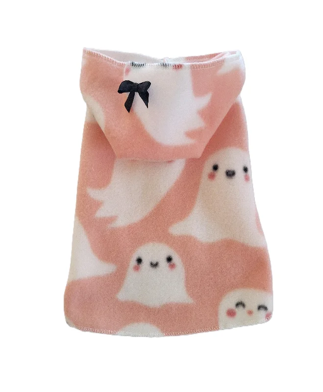 Pet Halloween clothesPink Ghost Hoodie Dress