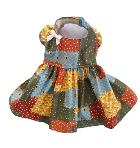 Pet summer light clothesFall Patchwork Dress