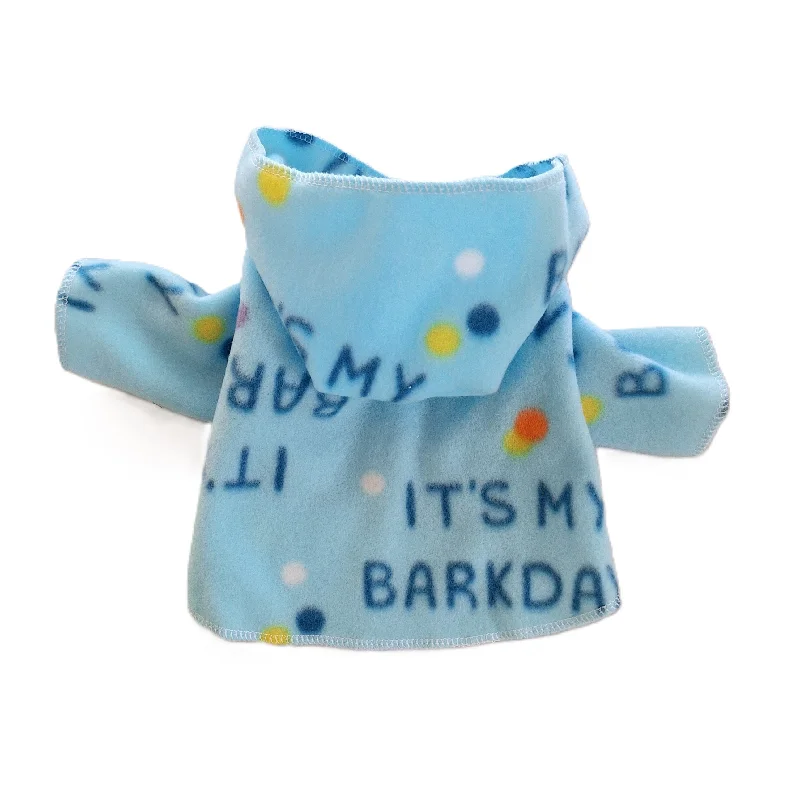 Cat clothesBlue "It's My Barkday" Hoodie