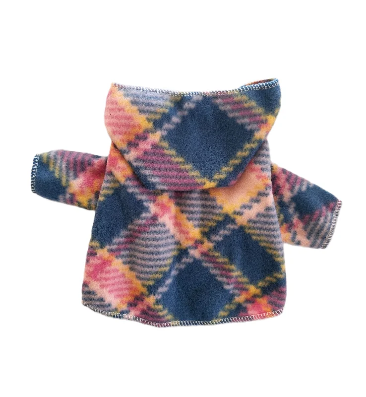 Pet anti-allergic clothesPink and Blue Plaid Hoodie