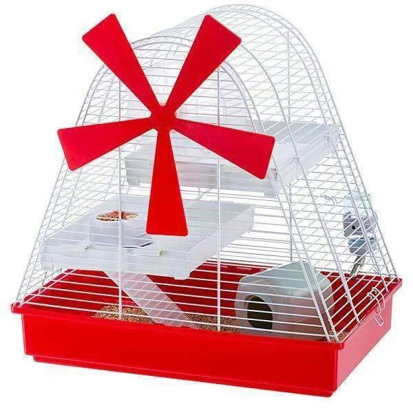 1. **Dog chest harness is anti-breakaway**Ferplast Magic Mill Multi-level hamster cage with Windmill design.