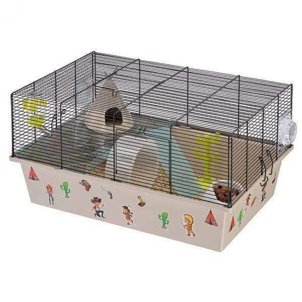 4. **Pet toys are bite-resistant and wear-resistant**Ferplast Milos Hamster Cage Large with Far West design