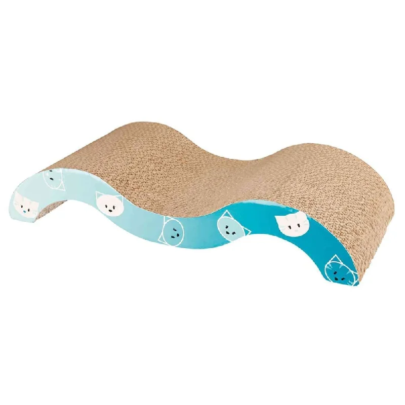 6. **Pet mattress is waterproof and washable**Trixie Mimi Wave Shaped Cardboard Scratch Board for Cats (Blue)