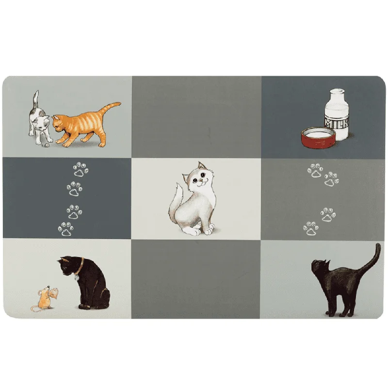 4. **Cat comb to remove hair balls**Trixie Patchwork Place Mat for Cats (Grey)